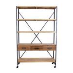 NEPO - libreria in legno e acciaio