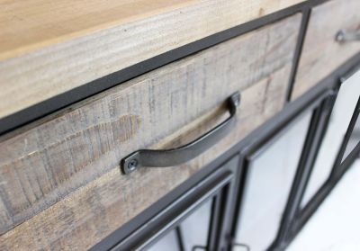 CALY - madia industrial in acciaio e legno