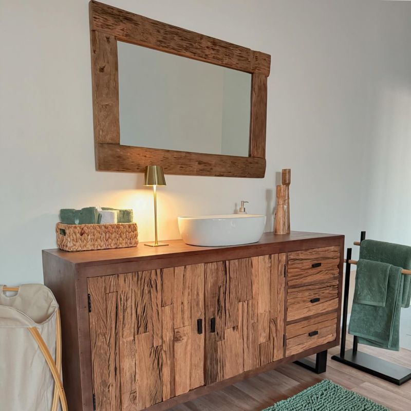 CLEET - specchio con cornice in legno