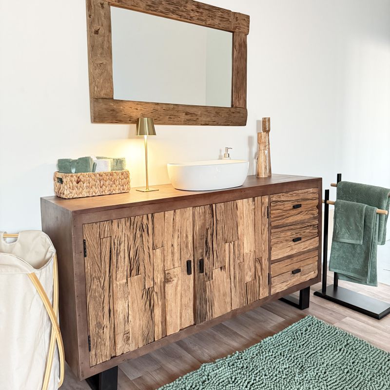 CLEET - specchio con cornice in legno