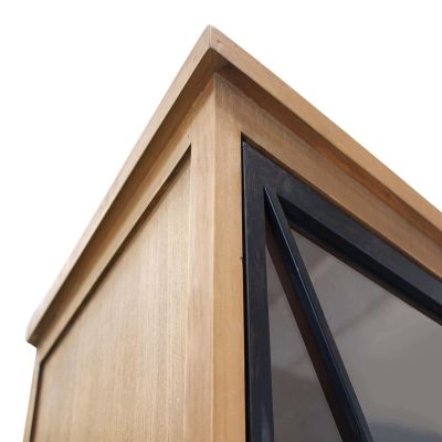 JAMES - vetrina in legno e acciaio