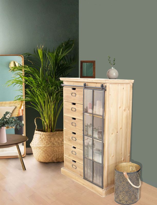 STEVE - cassettiera con anta scorrevole