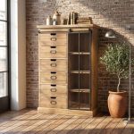 STEVE - cassettiera con anta scorrevole