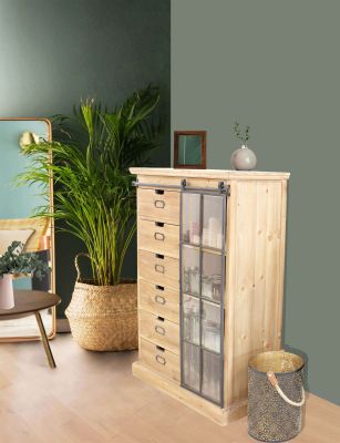 STEVE - cassettiera con anta scorrevole