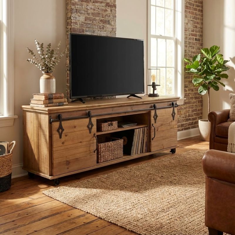 TULU - porta tv in legnoe acciaio