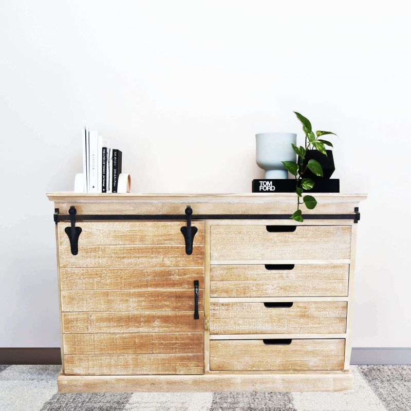 COLU - madia in legno e acciaio