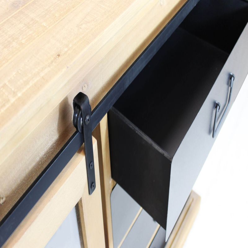CALIN - madia industrial in acciaio e legno