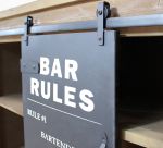 COLETTE - madia industrial in acciaio con portabottiglie