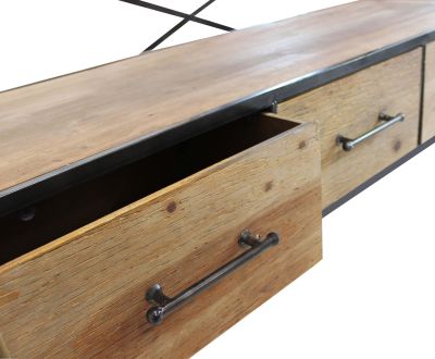 NELLO - libreria in legno e acciaio