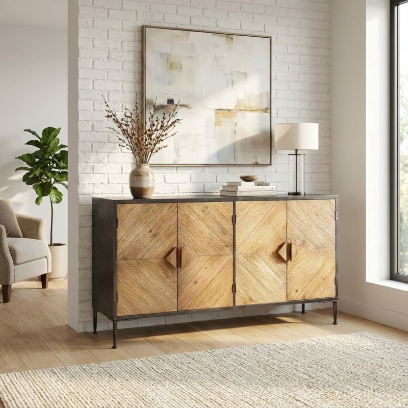 MAORI - madia in legno e acciaio