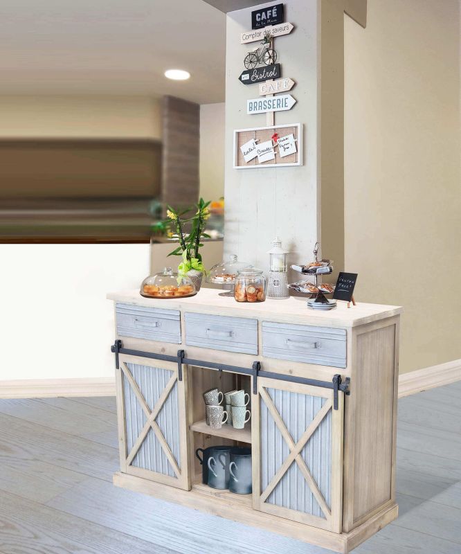 DOLPHY - madia in legno e acciaio