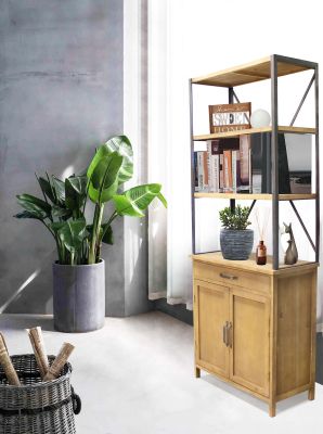 ARTUR - libreria in legno e acciaio