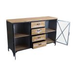 DENNIS - madia in legno e acciaio