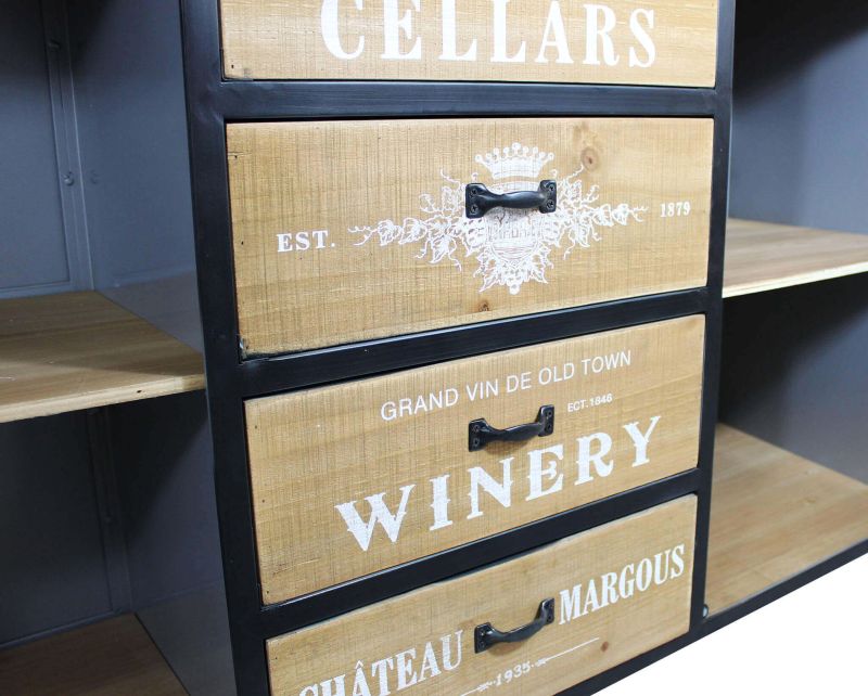 DENNIS - madia in legno e acciaio