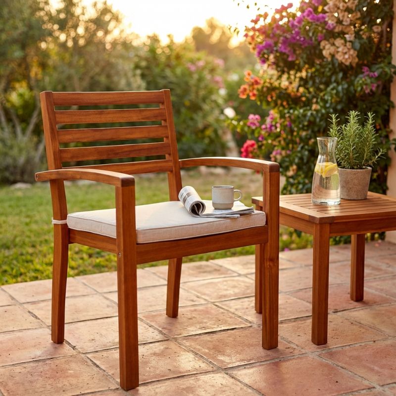 NILO - poltrona da giardino in legno