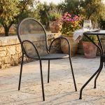 MARIS - poltrona da giardino impilabile in ferro