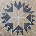 VENTUS - tavolo da giardino in ferro con piano in mosaico Ø 90