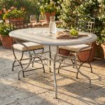 VENTUS - tavolo da giardino in ferro con piano in mosaico 90 x 160