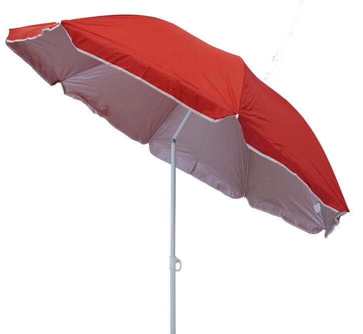 ombrellone da spiaggia in nylon protezione uv tondo 1,80 m / palo da 22 mm