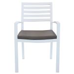 DEXTER - set tavolo in alluminio cm 160/240 x 90 x 75 h con 6 poltrone Dexter