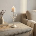 porta candela stile provenzale in ferro verniciato