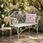 JULIANE - panca 2 posti stile provenzale in ferro verniciato