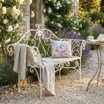 JULIANE - panca 2 posti stile provenzale in ferro verniciato