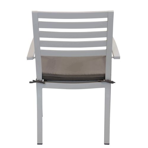 DEXTER - set tavolo in alluminio cm 160/240 x 90 x 75 h con 8 poltrone Dexter