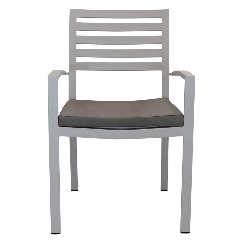 DEXTER - set tavolo in alluminio cm 160/240 x 90 x 75 h con 8 poltrone Dexter