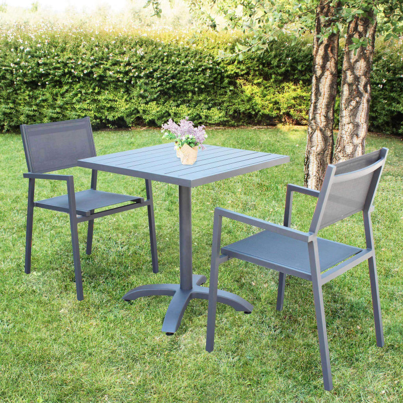 AULUS - poltrona da giardino in alluminio e textilene impilabile