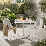 OPERA - set tavolo in alluminio cm 70 x 70 x 73 h con 2 poltrone Maris