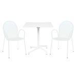 OPERA - set tavolo in alluminio cm 70 x 70 x 73 h con 2 poltrone Maris