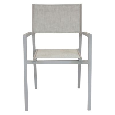 AULUS - poltrona da giardino in alluminio e textilene impilabile