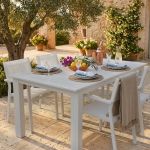 ARGENTUM - tavolo da giardino allungabile in alluminio da 220