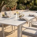 ARGENTUM - tavolo da giardino allungabile in alluminio da 150