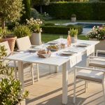 ARGENTUM - tavolo da giardino allungabile in alluminio da 150