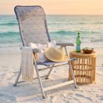 TARLA - poltrona da spiaggia e campeggio pieghevole in alluminio e textilene