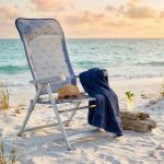 TARLA - poltrona da spiaggia e campeggio pieghevole in alluminio e textilene