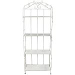 Scaffale 4 ripiani stile provenzale in ferro verniciato