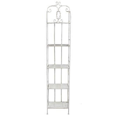 Scaffale 5 piani stile provenzale in ferro verniciato