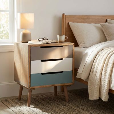 ADELINE - mobiletto 3 cassetti in mdf multicolor