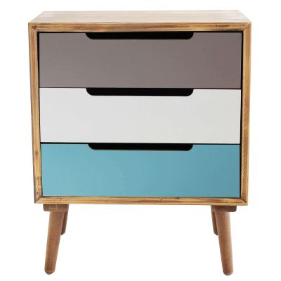 ADELINE - mobiletto 3 cassetti in mdf multicolor