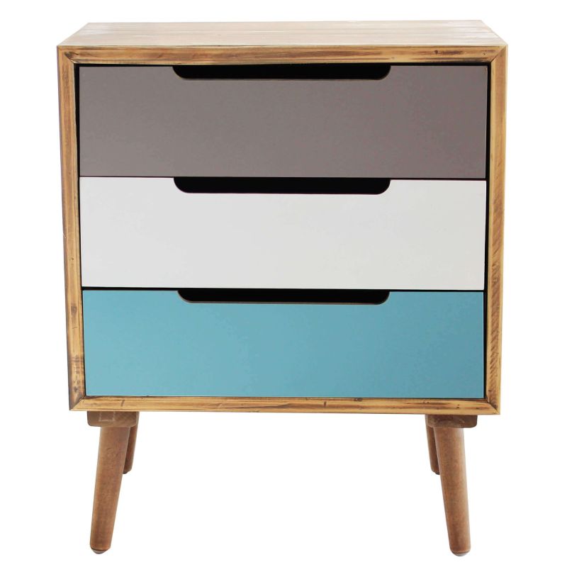 ADELINE - mobiletto 3 cassetti in mdf multicolor