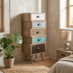 ADELINE - cassettiera cinque cassetti alta 99 cm