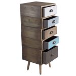 ADELINE - cassettiera cinque cassetti alta 99 cm