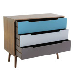 ADELINE - mobile 3 cassetti in mdf multicolor