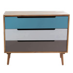 ADELINE - mobile 3 cassetti in mdf multicolor