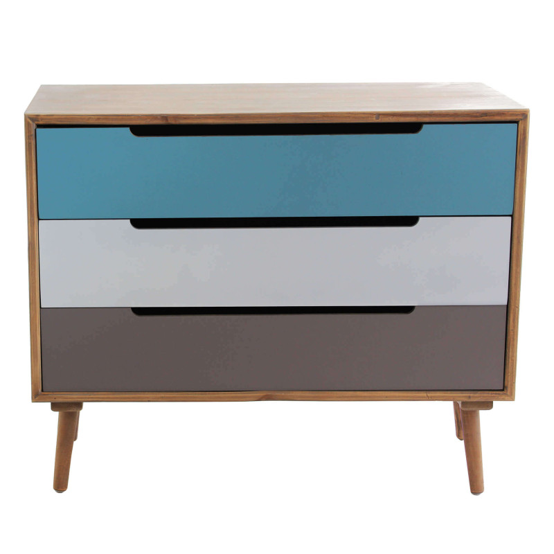 ADELINE - mobile 3 cassetti in mdf multicolor