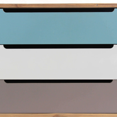 ADELINE - mobile 3 cassetti in mdf multicolor