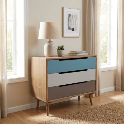 ADELINE - mobile 3 cassetti in mdf multicolor